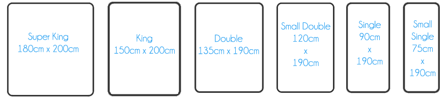 UK mattress sizes chart