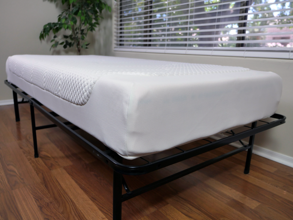 Tempur Cloud Deluxe 22 mattress, angled view