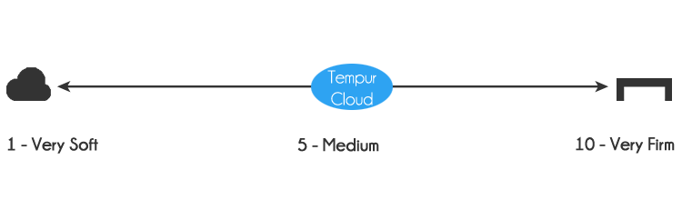 Tempur Cloud Deluxe firmness - 5 out of 10, where 10 is the most 